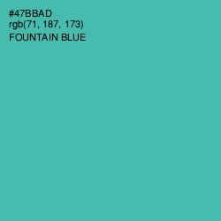#47BBAD - Fountain Blue Color Image