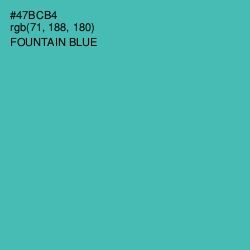 #47BCB4 - Fountain Blue Color Image