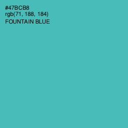#47BCB8 - Fountain Blue Color Image