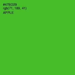 #47BD29 - Apple Color Image