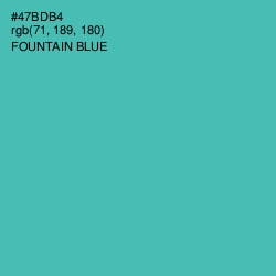 #47BDB4 - Fountain Blue Color Image