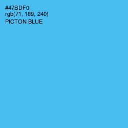 #47BDF0 - Picton Blue Color Image