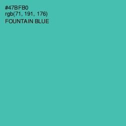 #47BFB0 - Fountain Blue Color Image