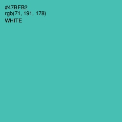 #47BFB2 - Fountain Blue Color Image