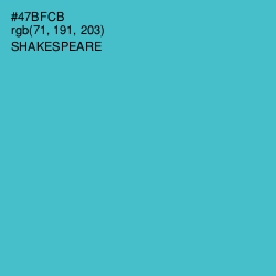 #47BFCB - Shakespeare Color Image