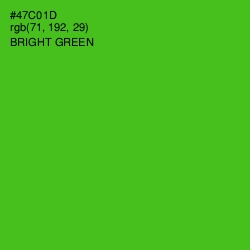 #47C01D - Bright Green Color Image