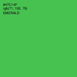 #47C14F - Emerald Color Image