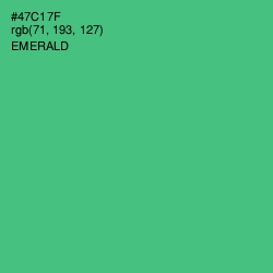 #47C17F - Emerald Color Image