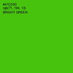 #47C20D - Bright Green Color Image