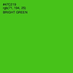 #47C219 - Bright Green Color Image