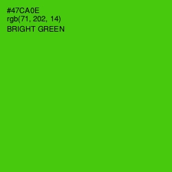 #47CA0E - Bright Green Color Image