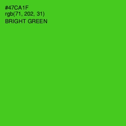 #47CA1F - Bright Green Color Image