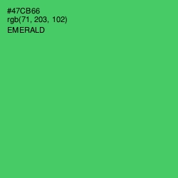 #47CB66 - Emerald Color Image