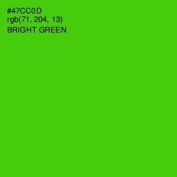 #47CC0D - Bright Green Color Image