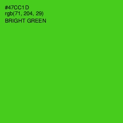 #47CC1D - Bright Green Color Image