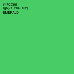 #47CC66 - Emerald Color Image
