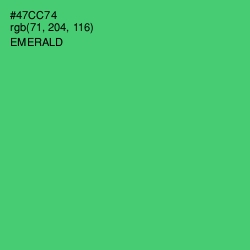 #47CC74 - Emerald Color Image