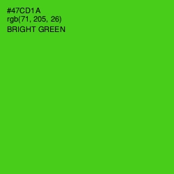 #47CD1A - Bright Green Color Image