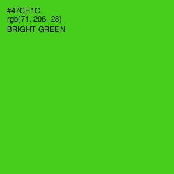 #47CE1C - Bright Green Color Image