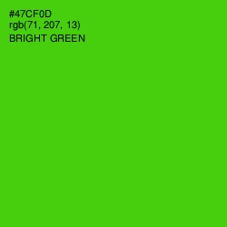 #47CF0D - Bright Green Color Image