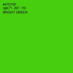 #47CF0F - Bright Green Color Image