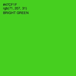 #47CF1F - Bright Green Color Image