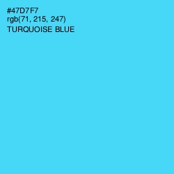 #47D7F7 - Turquoise Blue Color Image