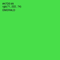 #47DE4A - Emerald Color Image