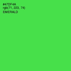 #47DF4A - Emerald Color Image