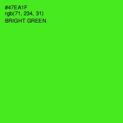 #47EA1F - Bright Green Color Image