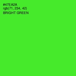 #47EA2A - Bright Green Color Image