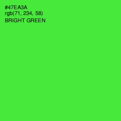 #47EA3A - Bright Green Color Image