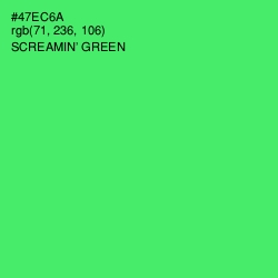 #47EC6A - Screamin' Green Color Image