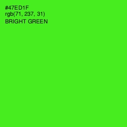 #47ED1F - Bright Green Color Image