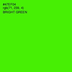 #47EF04 - Bright Green Color Image