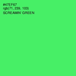 #47EF67 - Screamin' Green Color Image