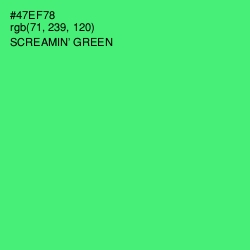 #47EF78 - Screamin' Green Color Image