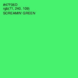 #47F06D - Screamin' Green Color Image