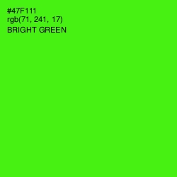 #47F111 - Bright Green Color Image