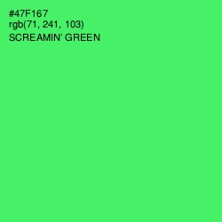 #47F167 - Screamin' Green Color Image