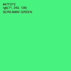 #47F37E - Screamin' Green Color Image