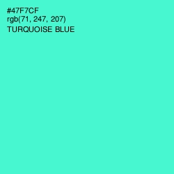 #47F7CF - Turquoise Blue Color Image