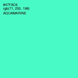 #47FAC6 - Aquamarine Color Image