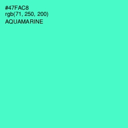 #47FAC8 - Aquamarine Color Image