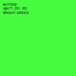 #47FB3E - Bright Green Color Image