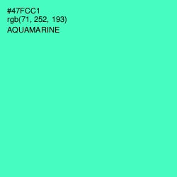#47FCC1 - Aquamarine Color Image