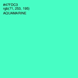 #47FDC3 - Aquamarine Color Image