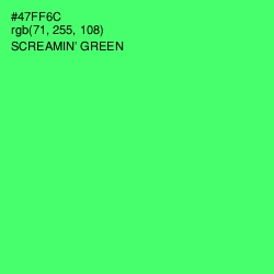 #47FF6C - Screamin' Green Color Image