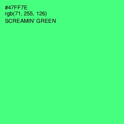 #47FF7E - Screamin' Green Color Image