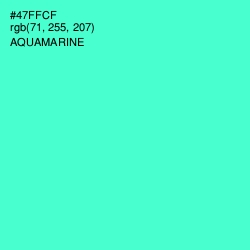 #47FFCF - Aquamarine Color Image